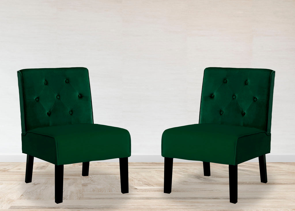 Reese - Living Room Armless Button Tufted Pattern Accent Chair (Set of 2) by Unique Piece Furniture