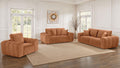 Burnett 3-piece Chenille Upholstered Sofa Set Burnt Orange by Unique Piece Furniture