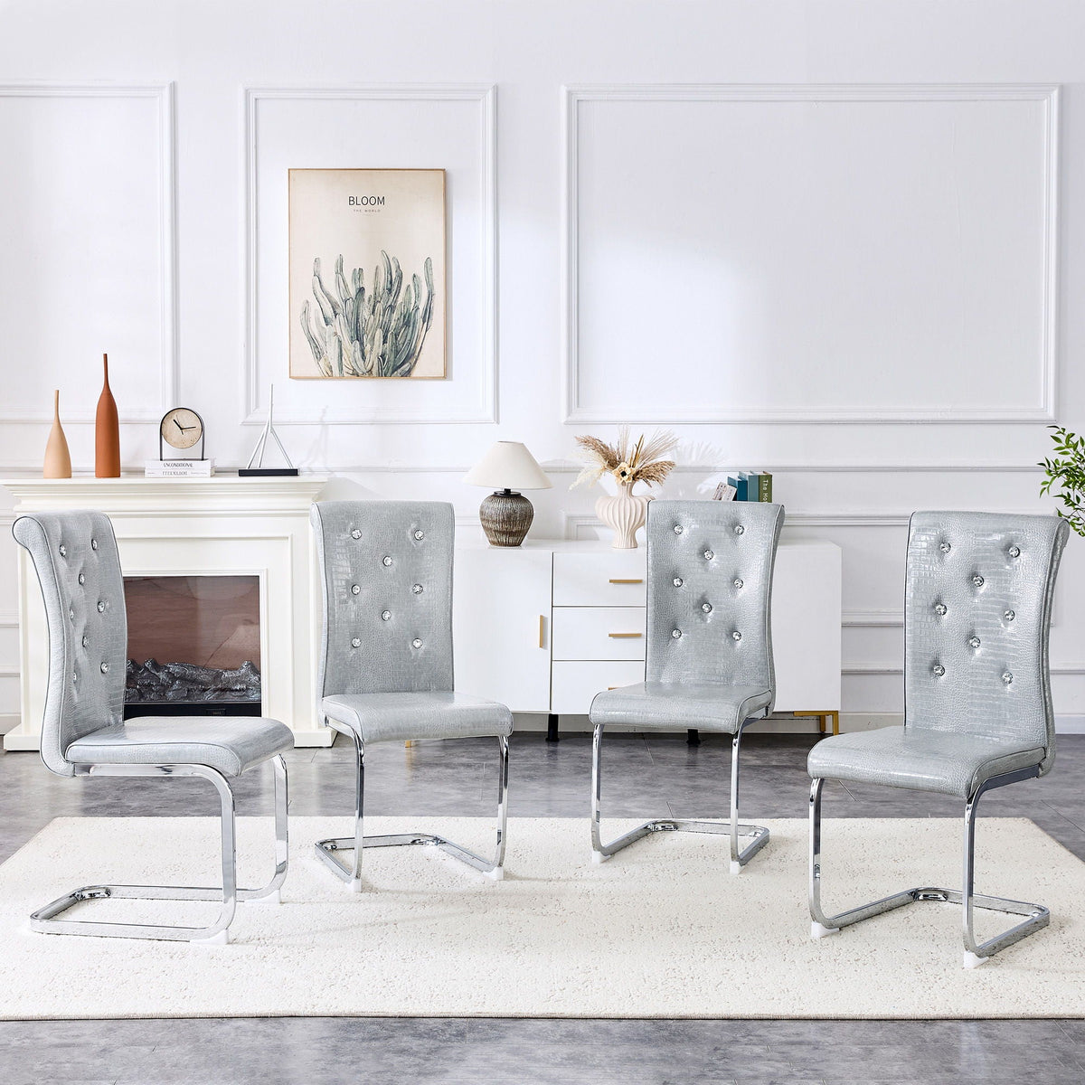 Elegant Design Upholstered Dining Chairs by Unique Piece Furniture