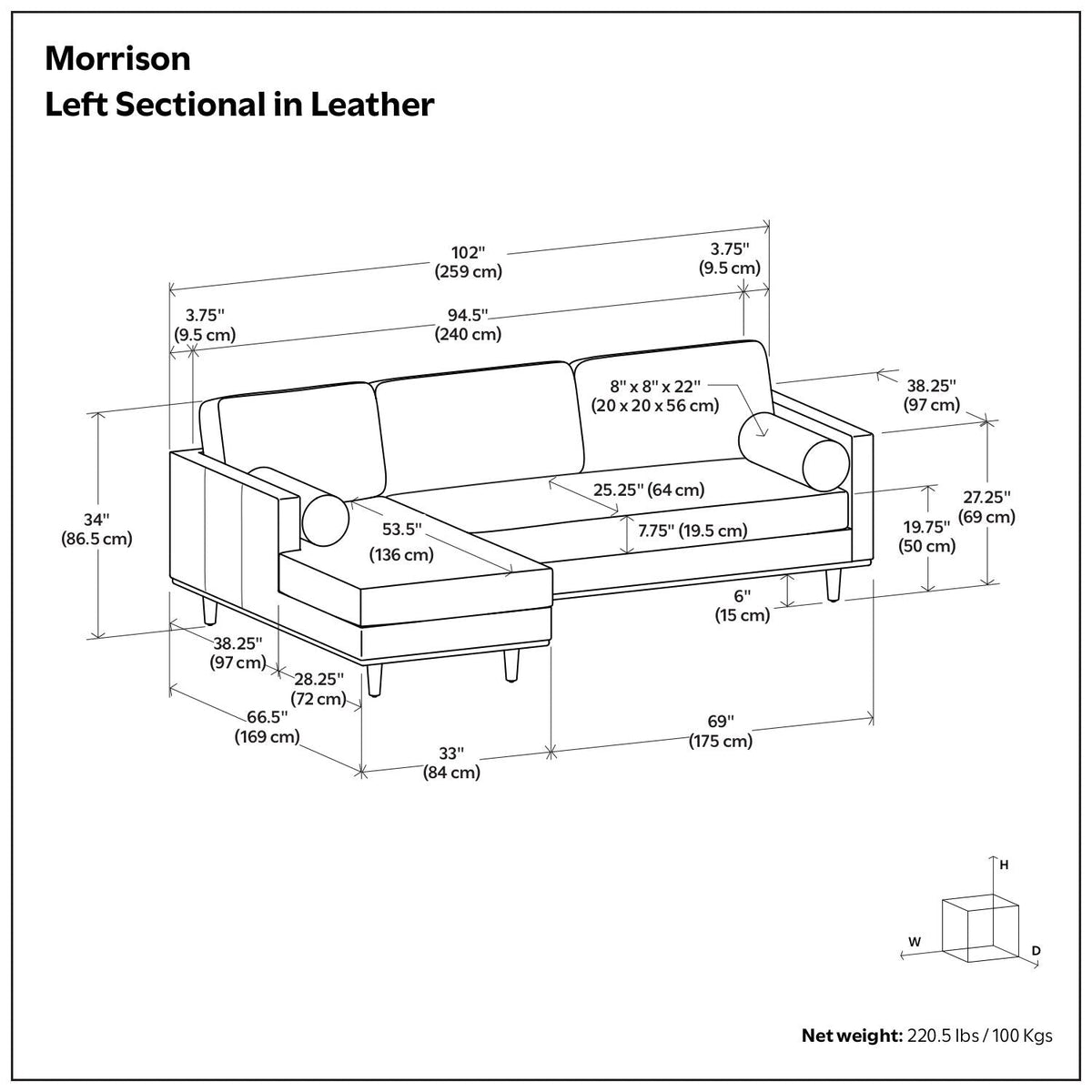 Morrison - Upholstered Sectional Sofa by Unique Piece Furniture