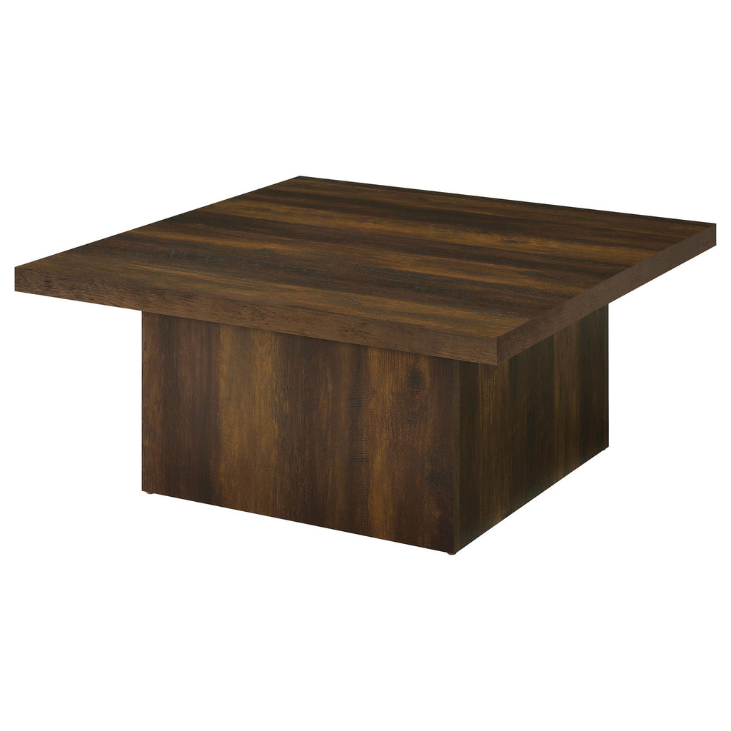 Devar Square Engineered Wood Cocktail Coffee Table Dark Pine by Unique Piece Furniture