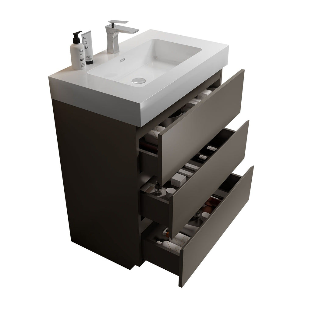 Alice - Bathroom Vanity With Sink, Large Storage Freestanding by Unique Piece Furniture