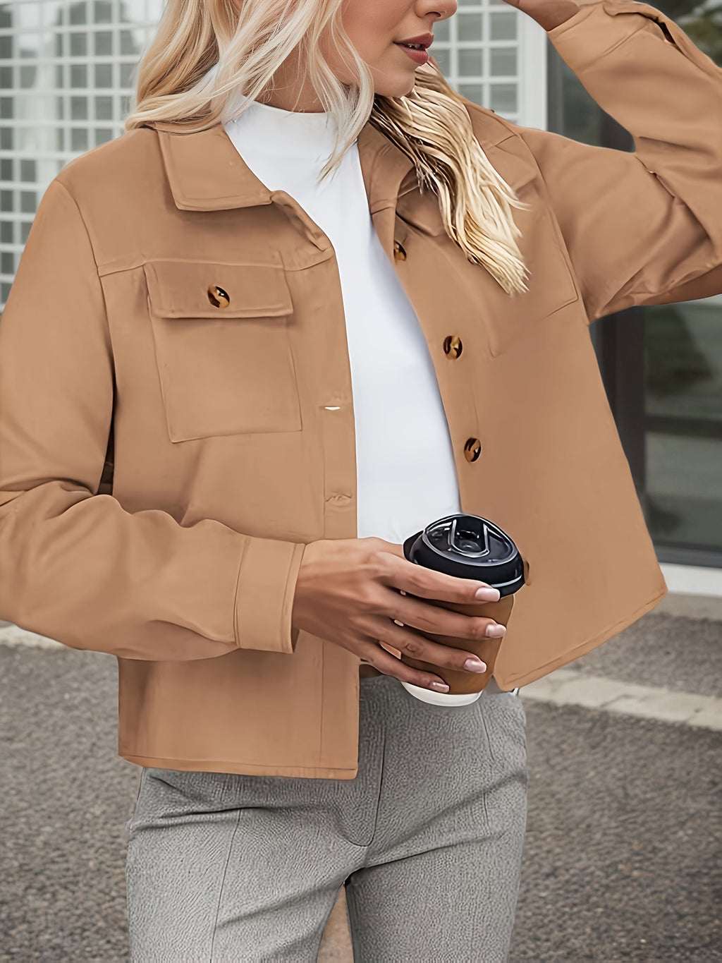 Women’s Plus Size Flannel Jacket by FitiqueFit