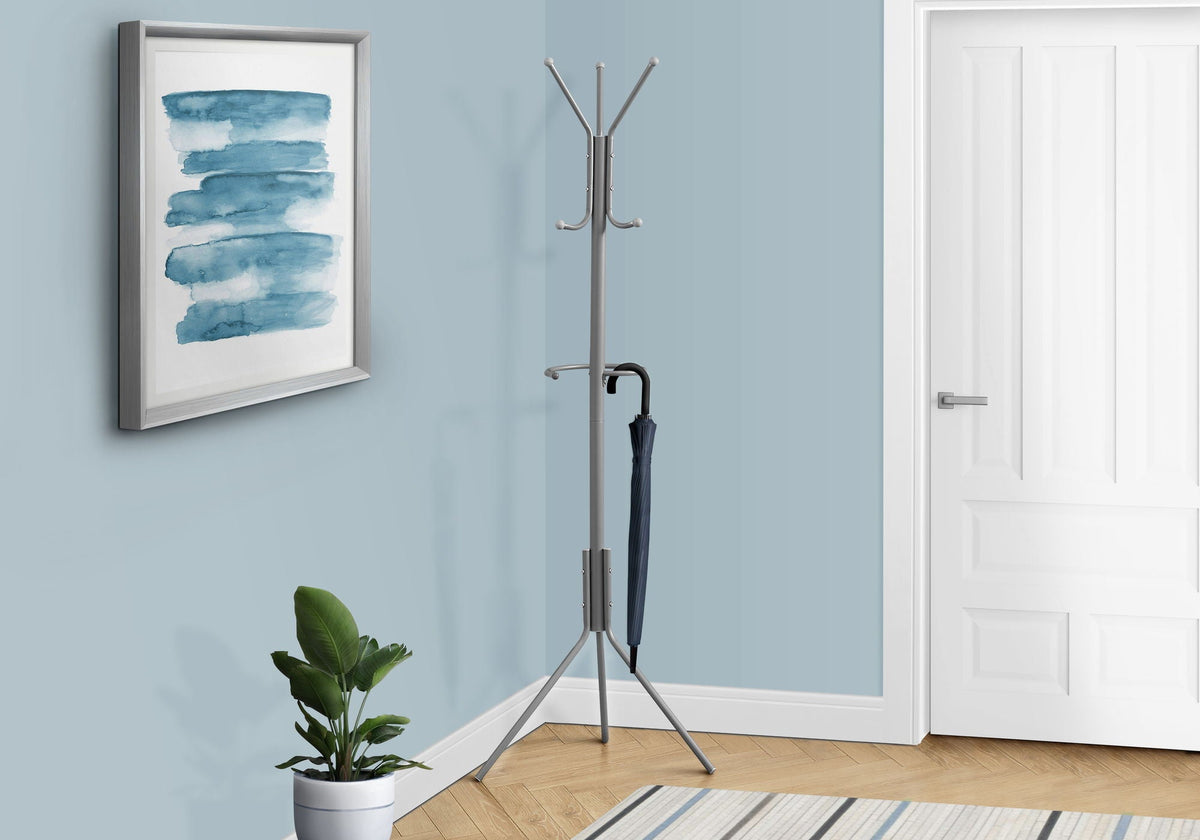 Coat Rack, Hall Tree, Free Standing, Hanging Bar, 6 Hooks, Entryway, Contemporary & Modern by Unique Piece Furniture