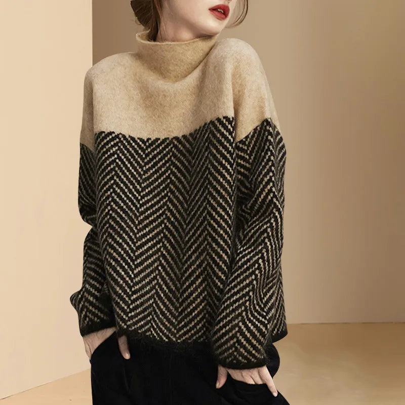 Fashion New Women's Wool Turtleneck Sweater by Trendy Attic Store01