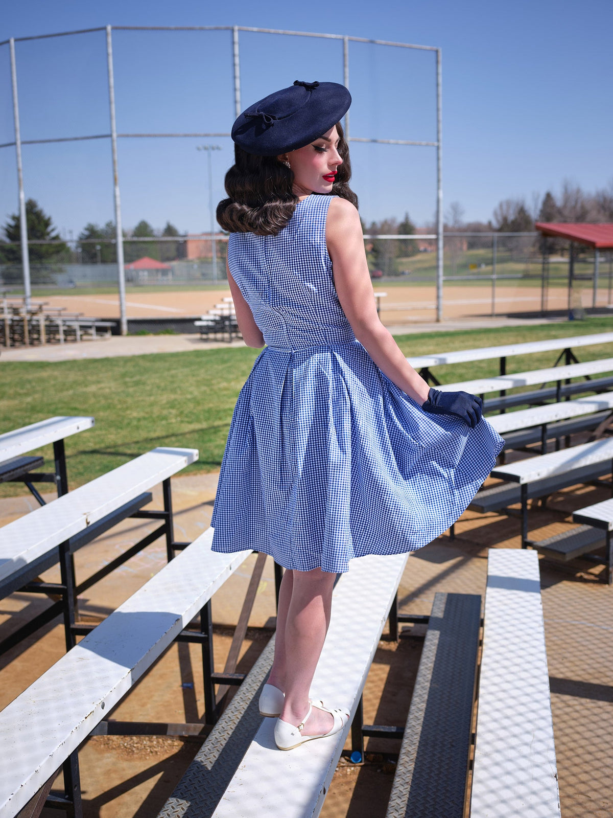 Elizabeth Dress in Gingham - XS only by Retrolicious