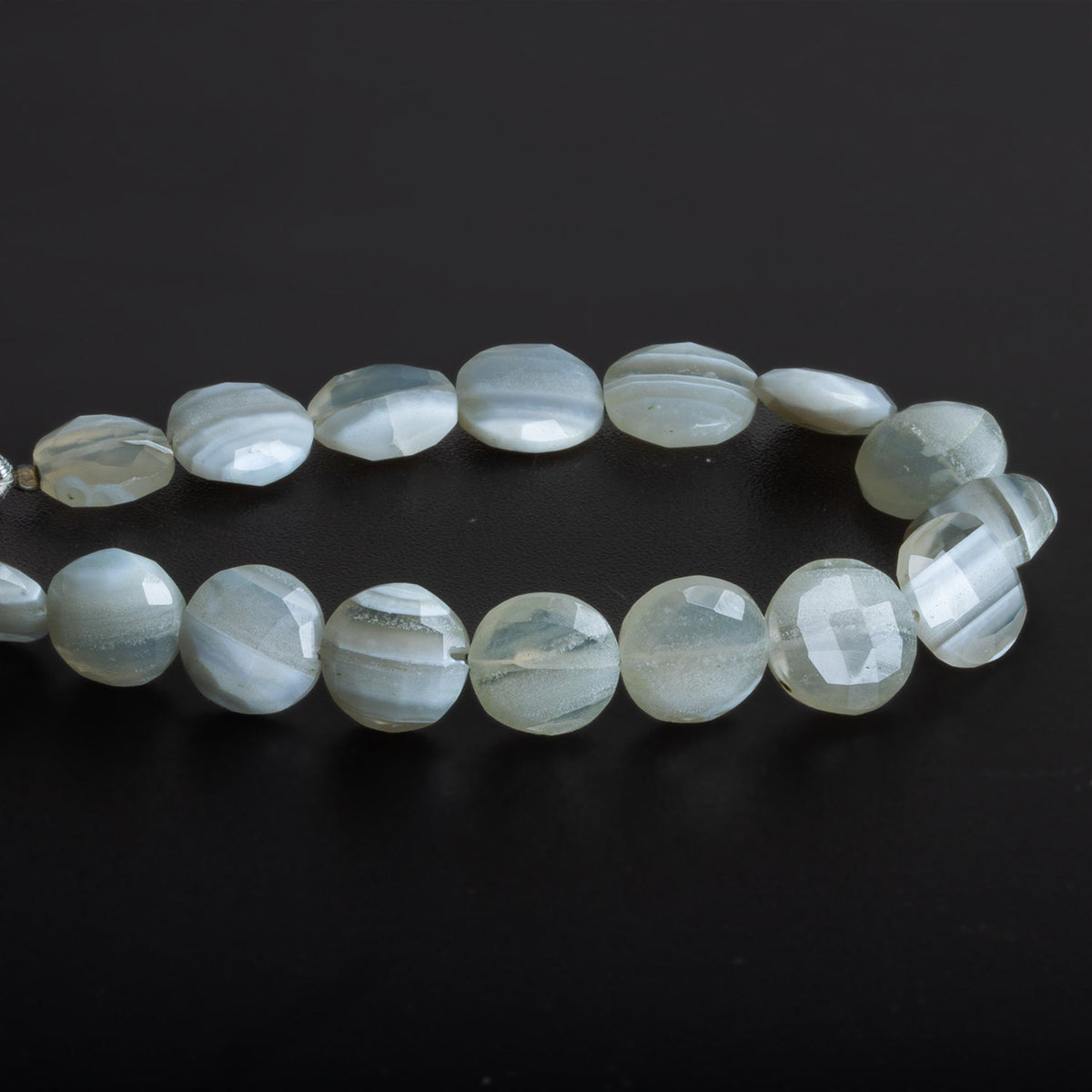 10-13mm Denim Opal Faceted Coins 8 inch 17 beads by The Bead Traders
