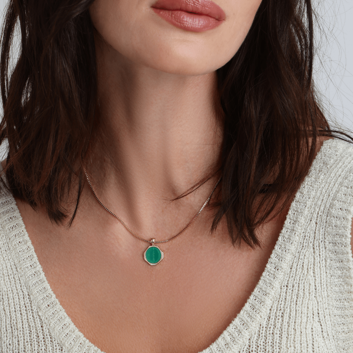 Sofia Pendant Necklace in Seafoam by Joy Dravecky