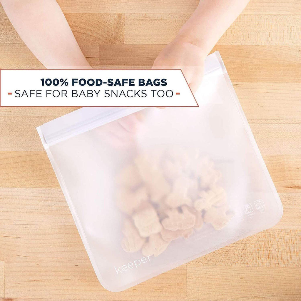 10-Pack: 32 oz Keeper Reusable Ziplock Bags by DailySale
