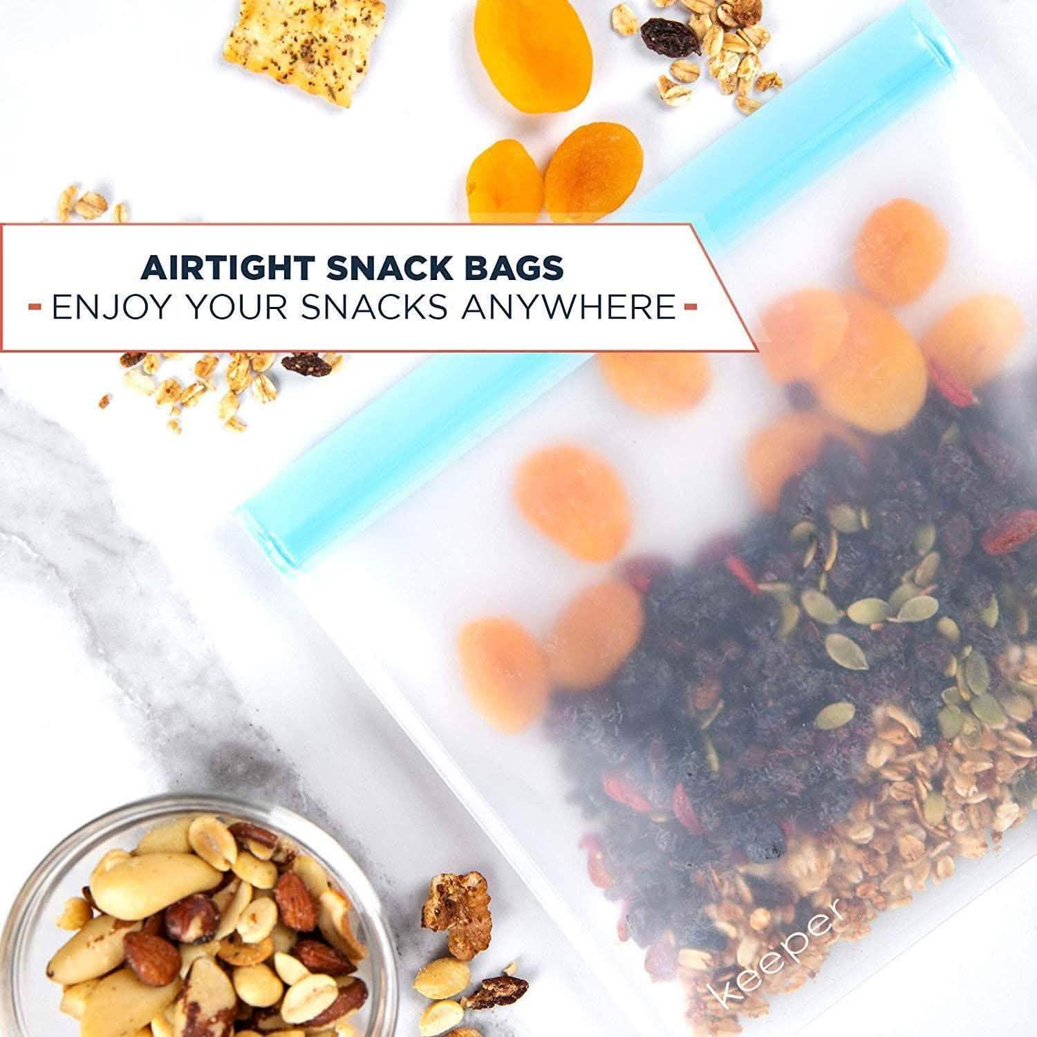 10-Pack: 32 oz Keeper Reusable Ziplock Bags by DailySale