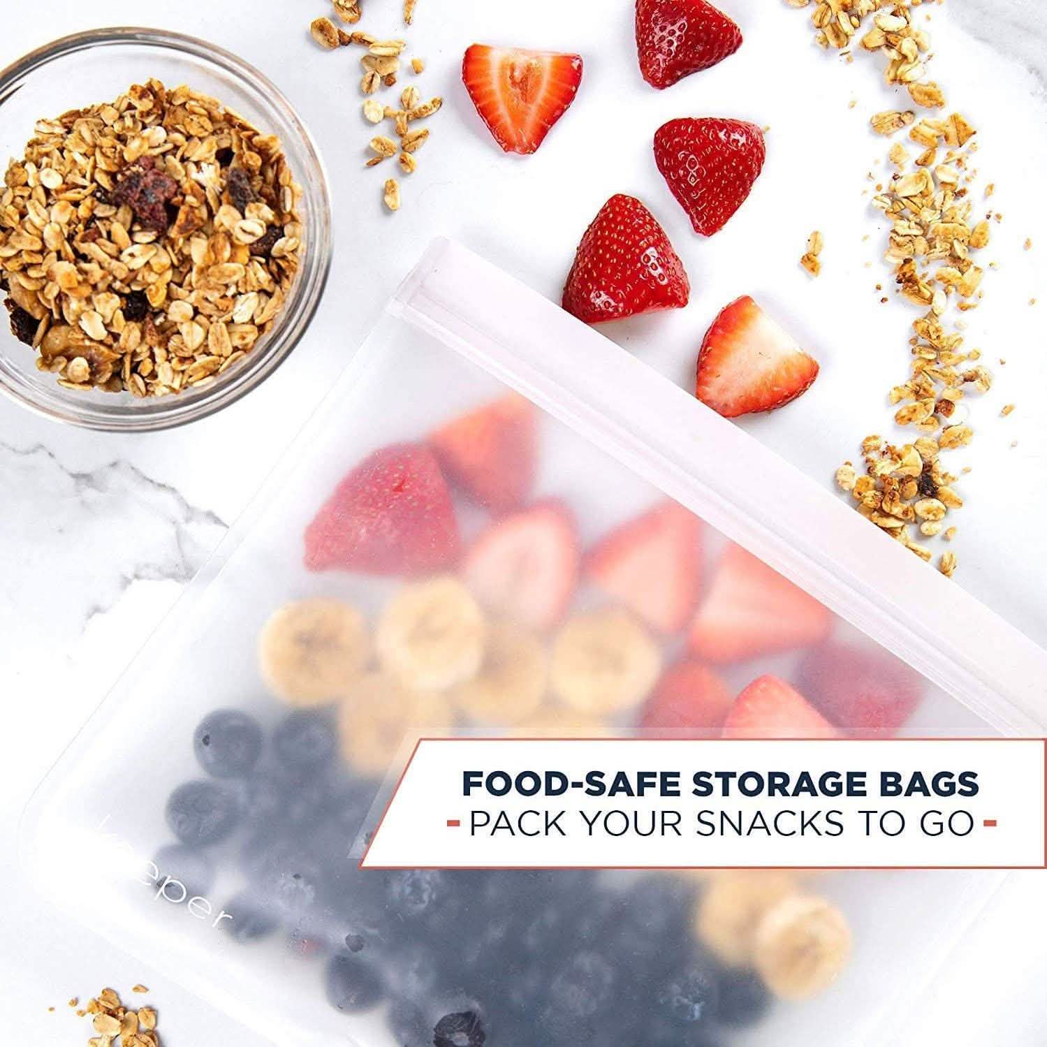 10-Pack: 32 oz Keeper Reusable Ziplock Bags by DailySale