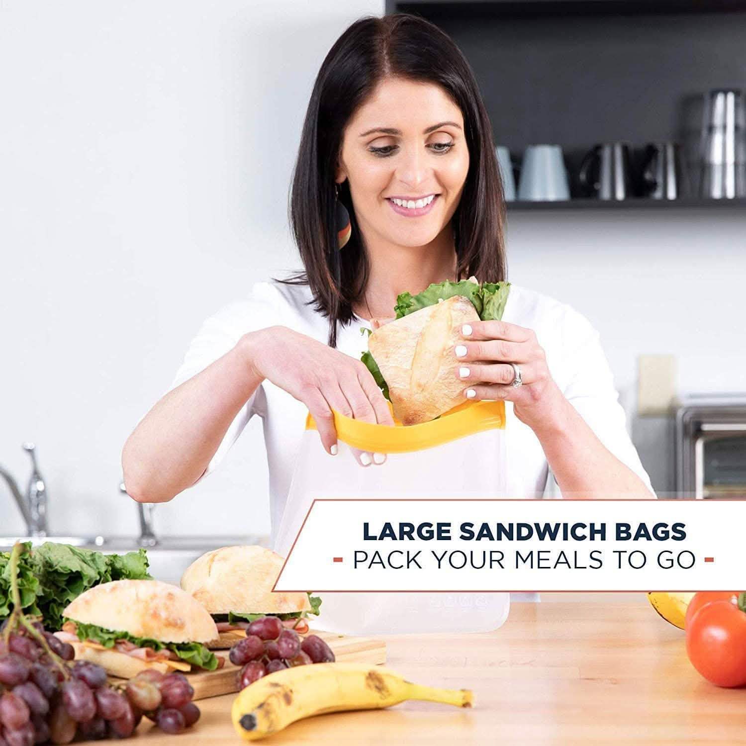 10-Pack: 32 oz Keeper Reusable Ziplock Bags by DailySale