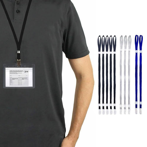 10-Pack: Adjustable Face Mask Loop Extender Id Name Badges CDC Card Holder Lanyards by DailySale