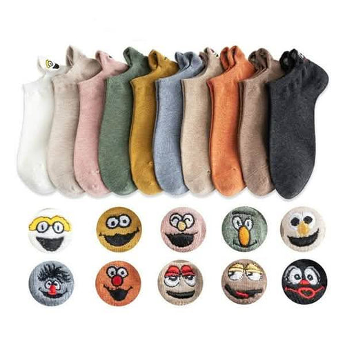 10-Pack: Embroidered Expression Women Socks by DailySale