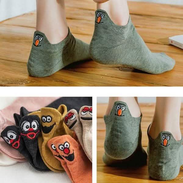 10-Pack: Embroidered Expression Women Socks by DailySale