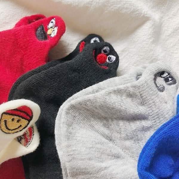 10-Pack: Embroidered Expression Women Socks by DailySale
