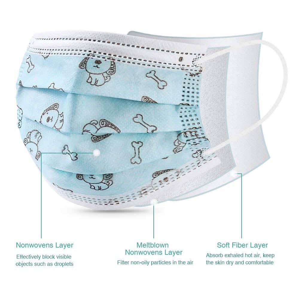 10-Pack: Kids Disposable Face Mask by DailySale