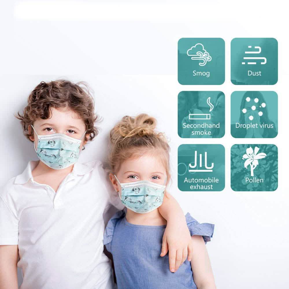 10-Pack: Kids Disposable Face Mask by DailySale
