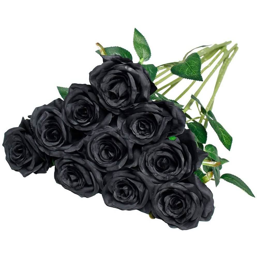 10-Pack: Nubry Artificial Silk Rose Flower Bouquet by DailySale
