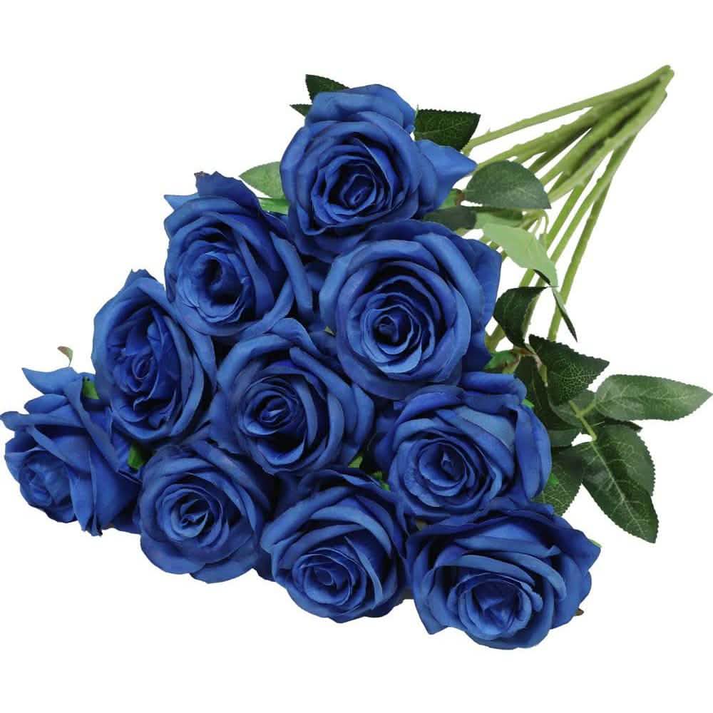 10-Pack: Nubry Artificial Silk Rose Flower Bouquet by DailySale