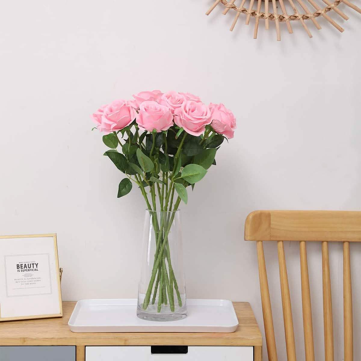 10-Pack: Nubry Artificial Silk Rose Flower Bouquet by DailySale