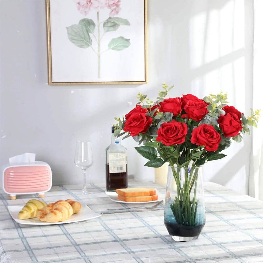 10-Pack: Nubry Artificial Silk Rose Flower Bouquet by DailySale