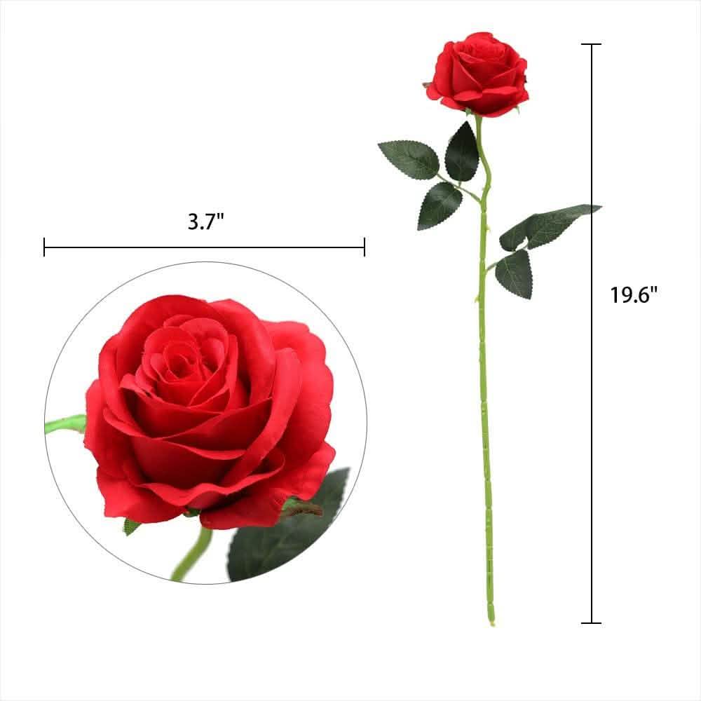 10-Pack: Nubry Artificial Silk Rose Flower Bouquet by DailySale