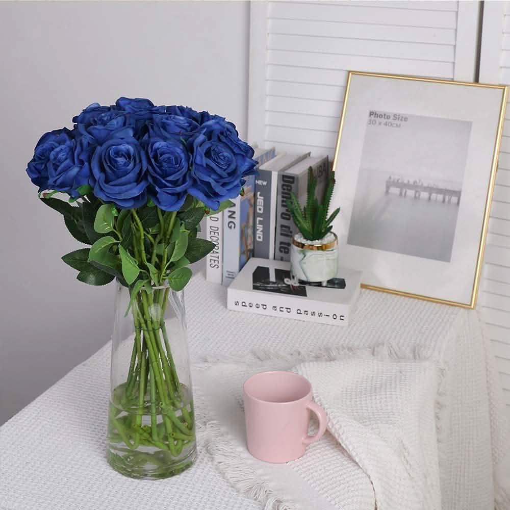 10-Pack: Nubry Artificial Silk Rose Flower Bouquet by DailySale