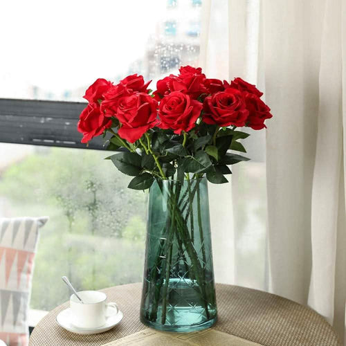 10-Pack: Nubry Artificial Silk Rose Flower Bouquet by DailySale