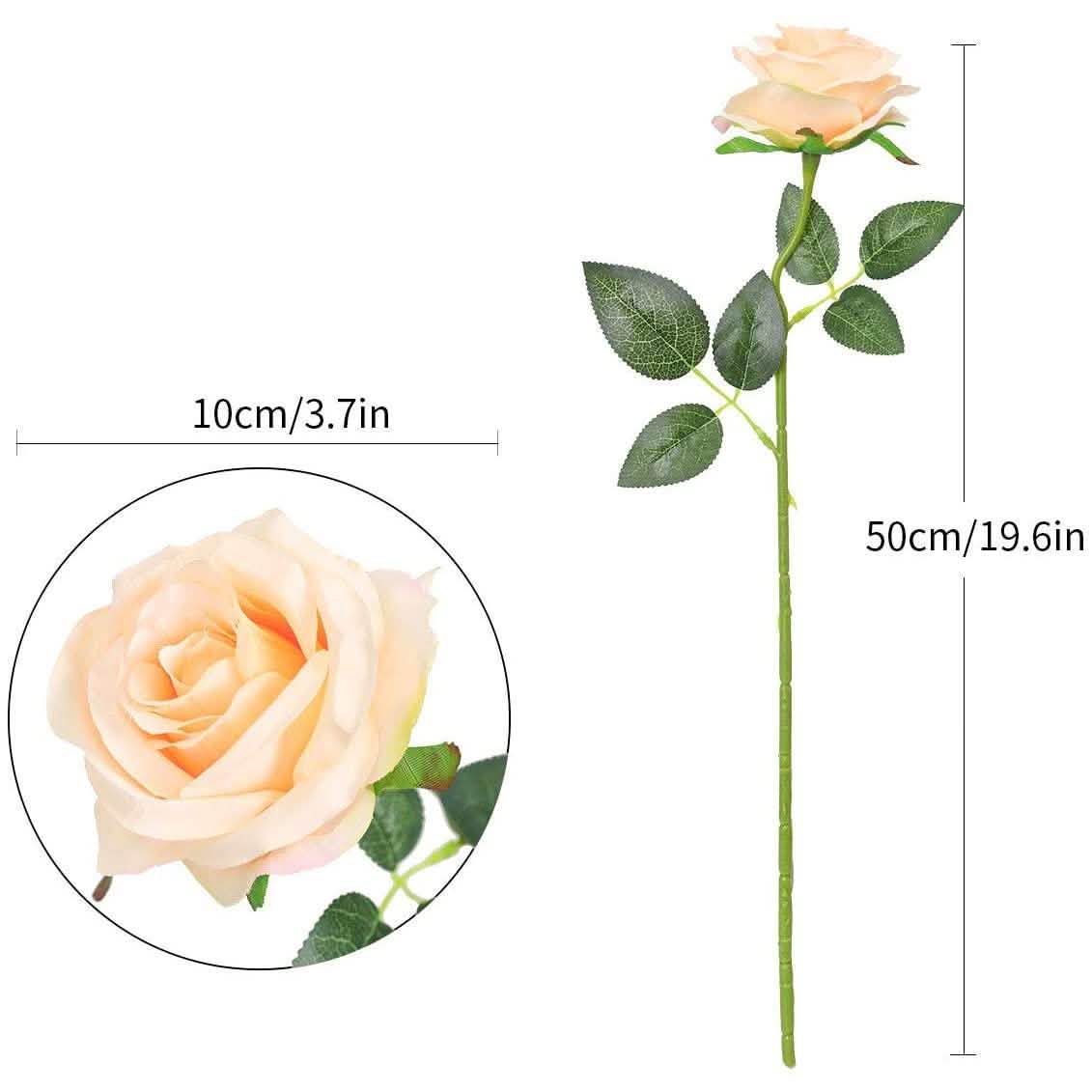 10-Pack: Nubry Artificial Silk Rose Flower Bouquet by DailySale