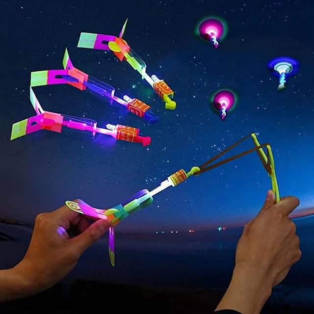 10-Piece: Amazing Led Light Arrow Rocket Helicopter Flying Toy by DailySale