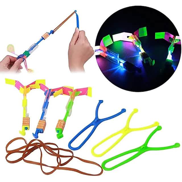 10-Piece: Amazing Led Light Arrow Rocket Helicopter Flying Toy by DailySale