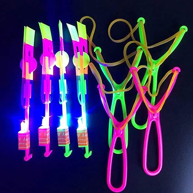 10-Piece: Amazing Led Light Arrow Rocket Helicopter Flying Toy by DailySale