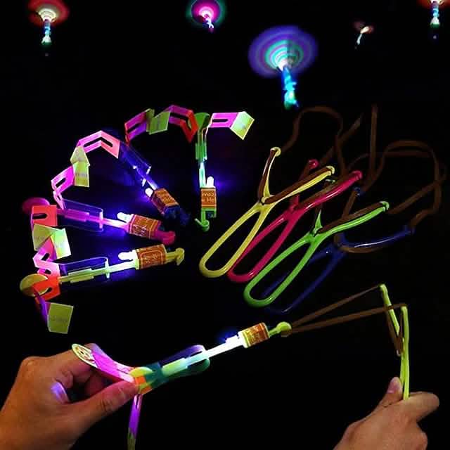 10-Piece: Amazing Led Light Arrow Rocket Helicopter Flying Toy by DailySale