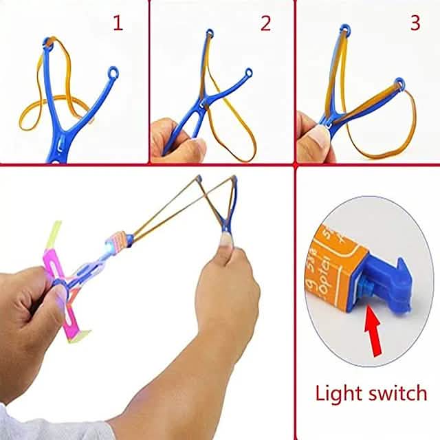 10-Piece: Amazing Led Light Arrow Rocket Helicopter Flying Toy by DailySale