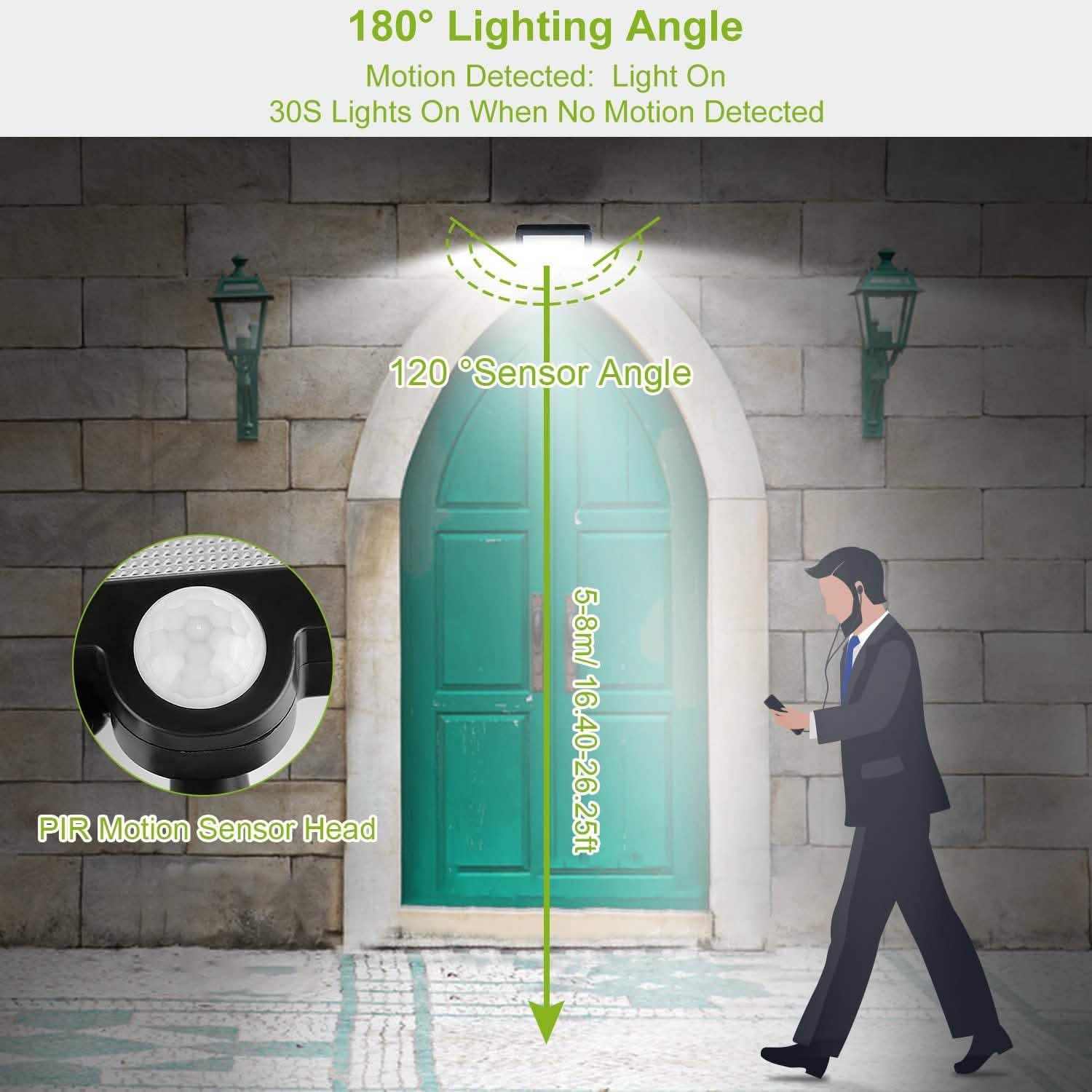 100 LED Solar Powered Wall Lights Outdoor by DailySale