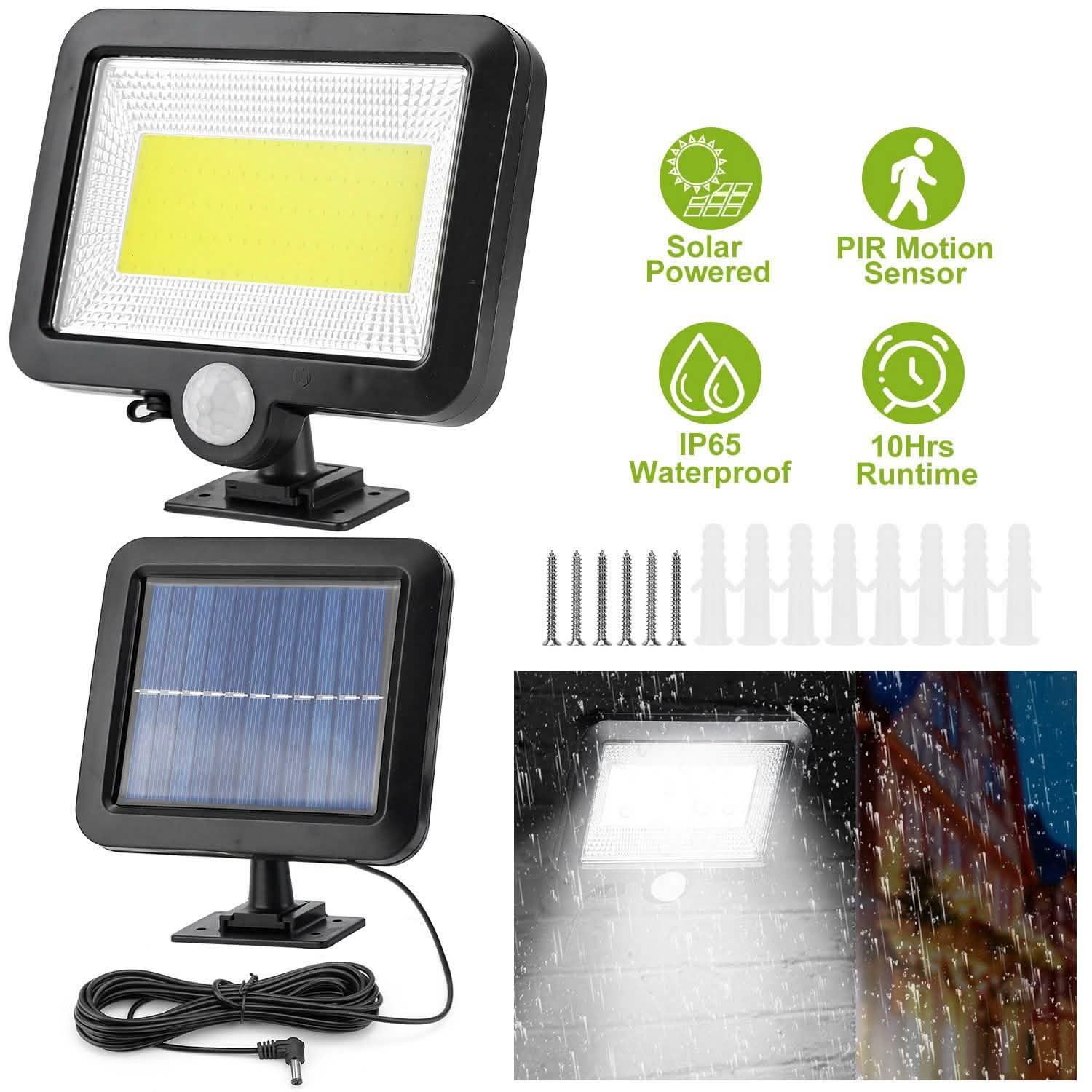 100 LED Solar Powered Wall Lights Outdoor by DailySale