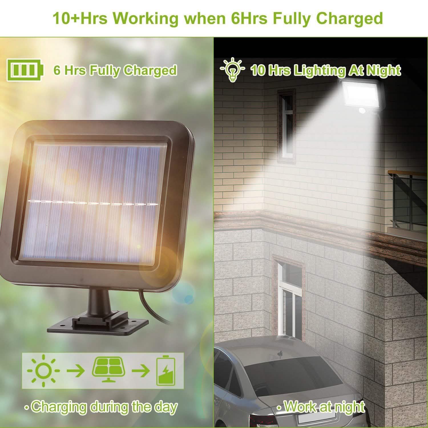 100 LED Solar Powered Wall Lights Outdoor by DailySale