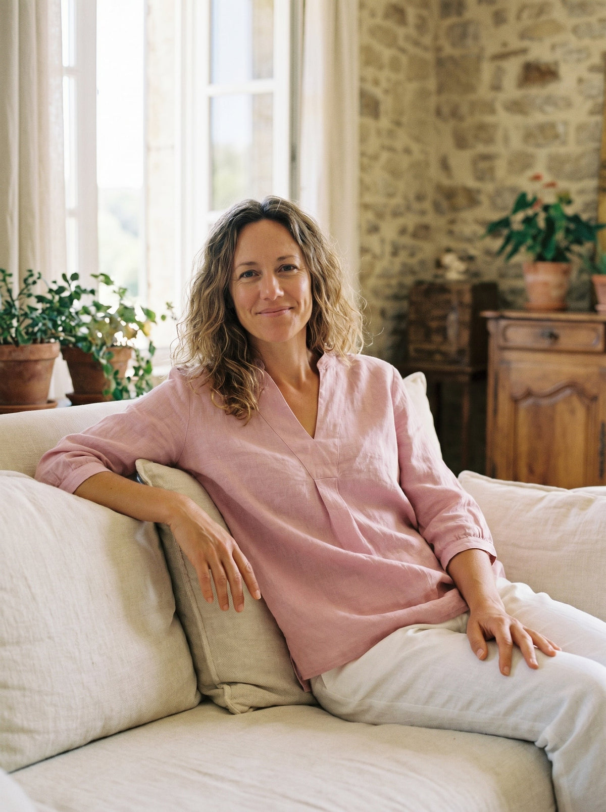 100% Linen Dress Shirt JOANNA by LINTICO