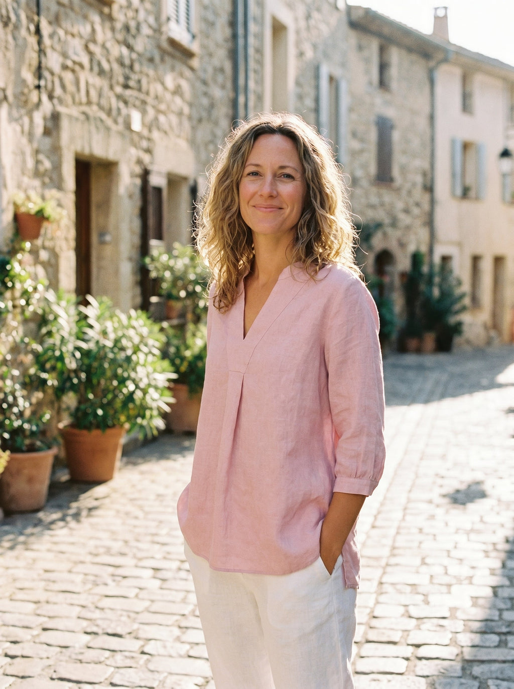 100% Linen Dress Shirt JOANNA by LINTICO