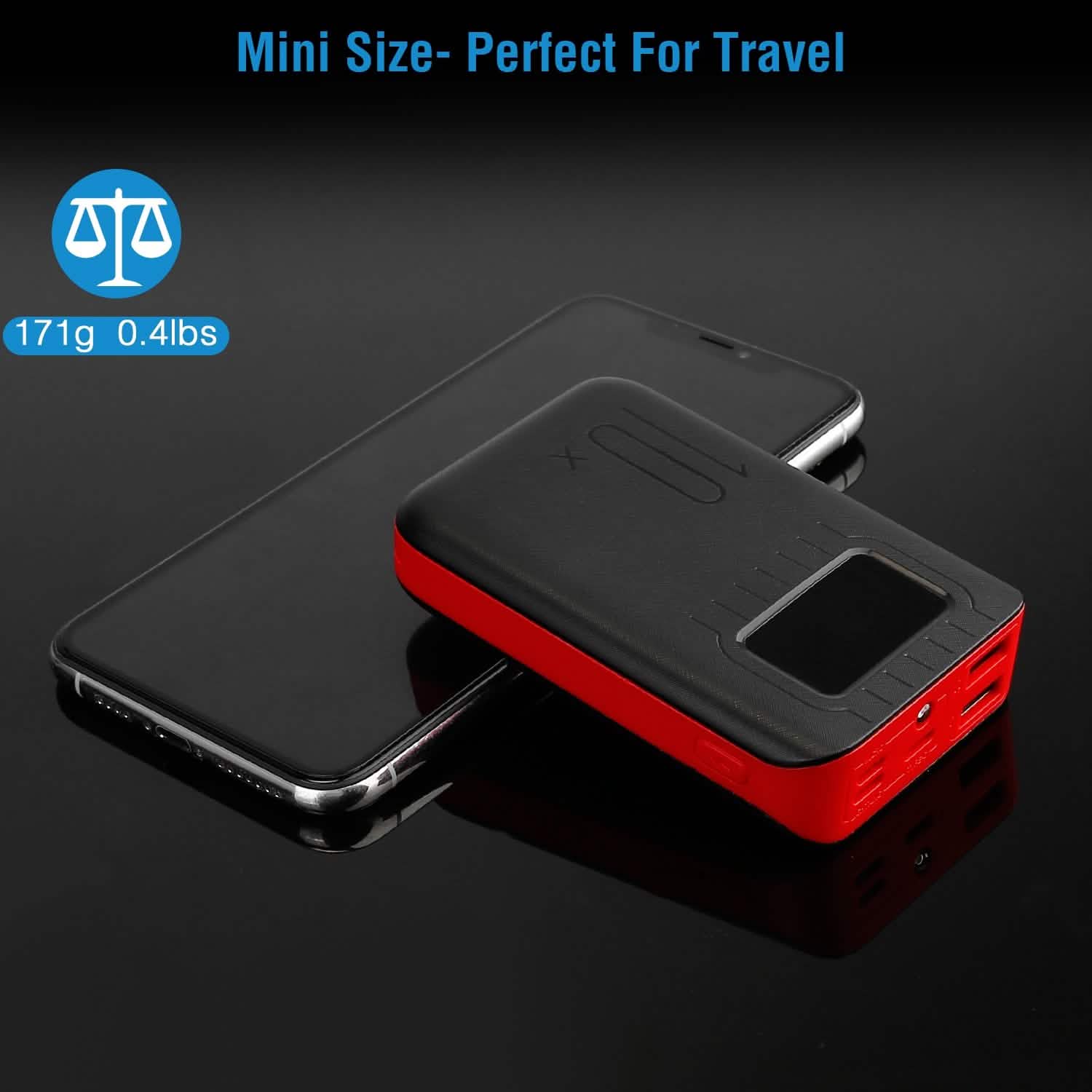 10000 mAh Portable Powerbank Dual USB Charger Port with LCD Display by DailySale