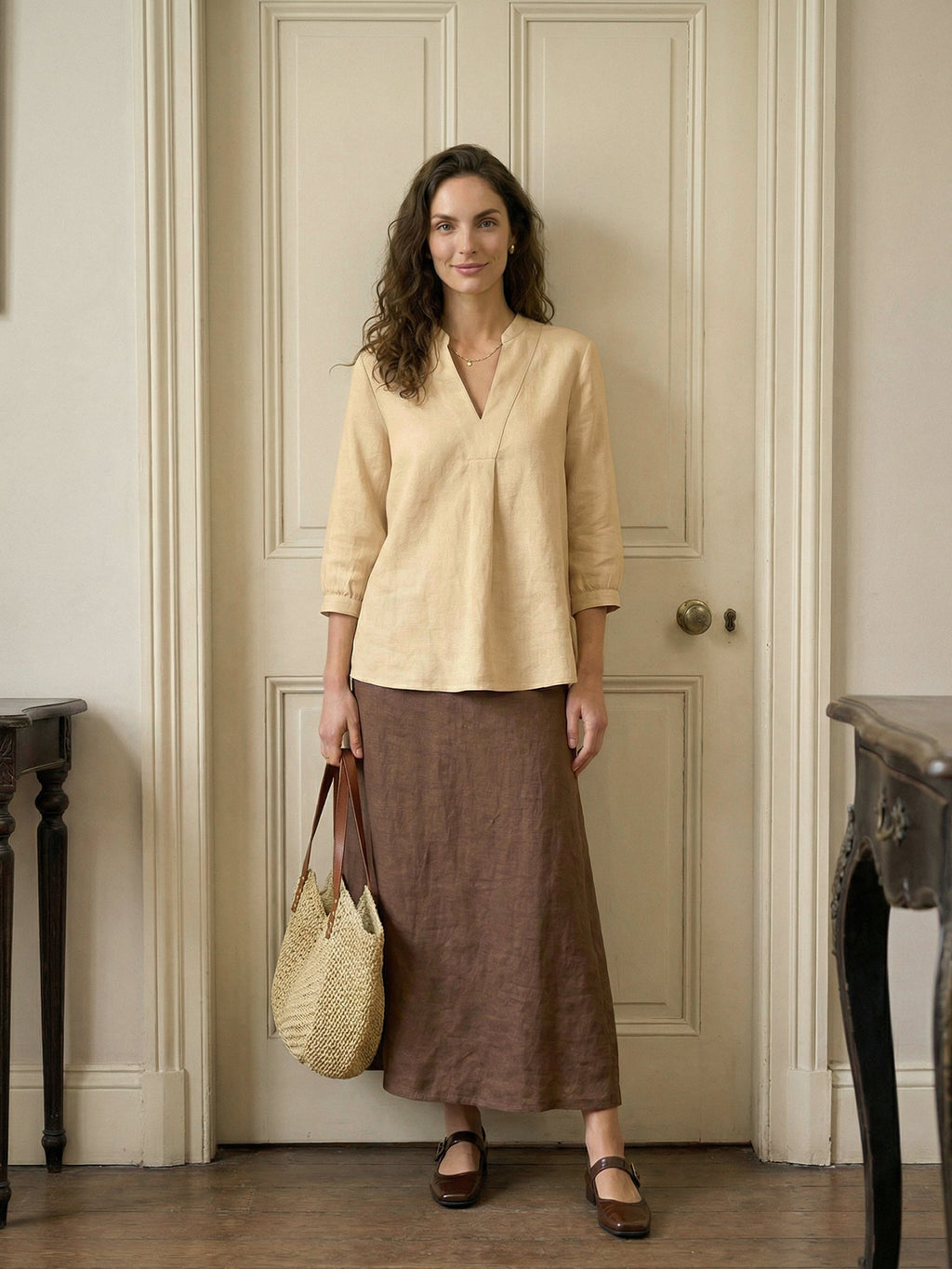 100% Linen Dress Shirt JOANNA by LINTICO