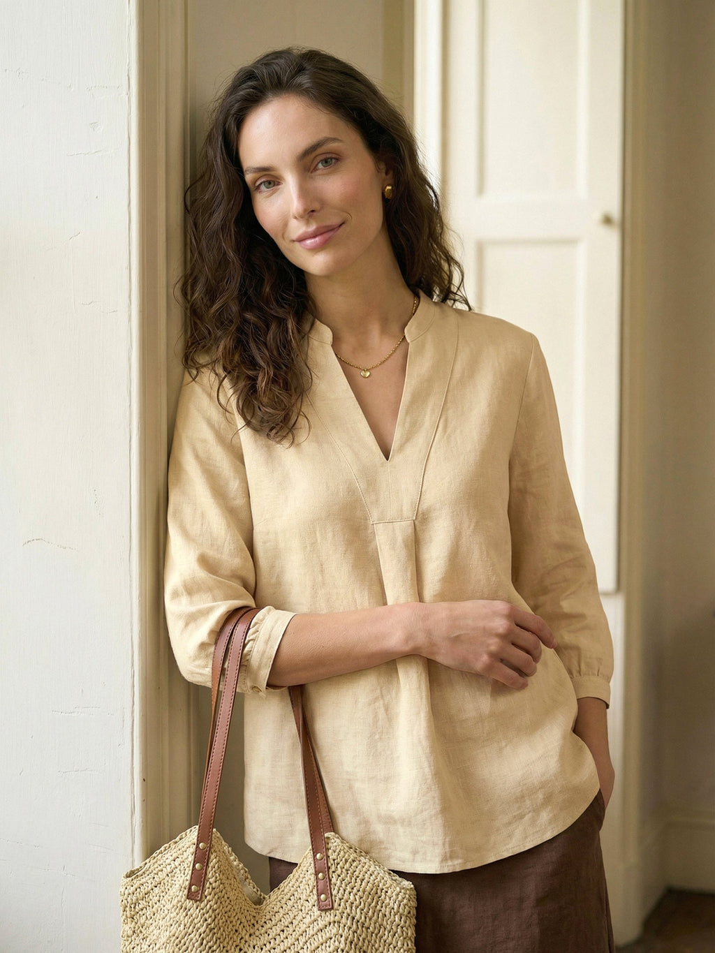 100% Linen Dress Shirt JOANNA by LINTICO