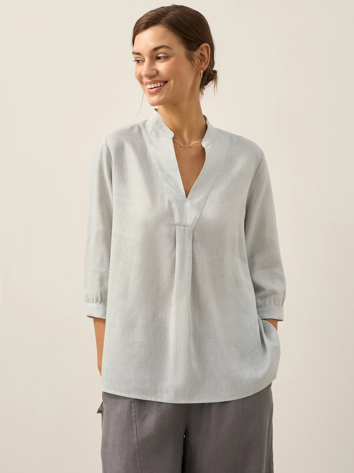 100% Linen Dress Shirt JOANNA by LINTICO