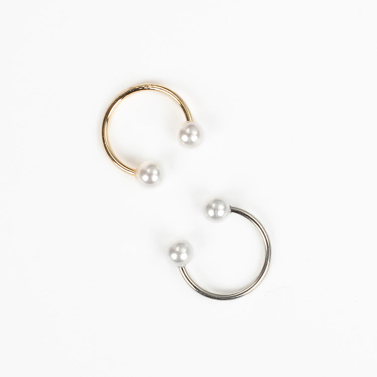 925 Sterling Silver Pearl Open Ring Double Pearl Adjustable Ring for Women Girls by SHOMICOBOUTIQUE