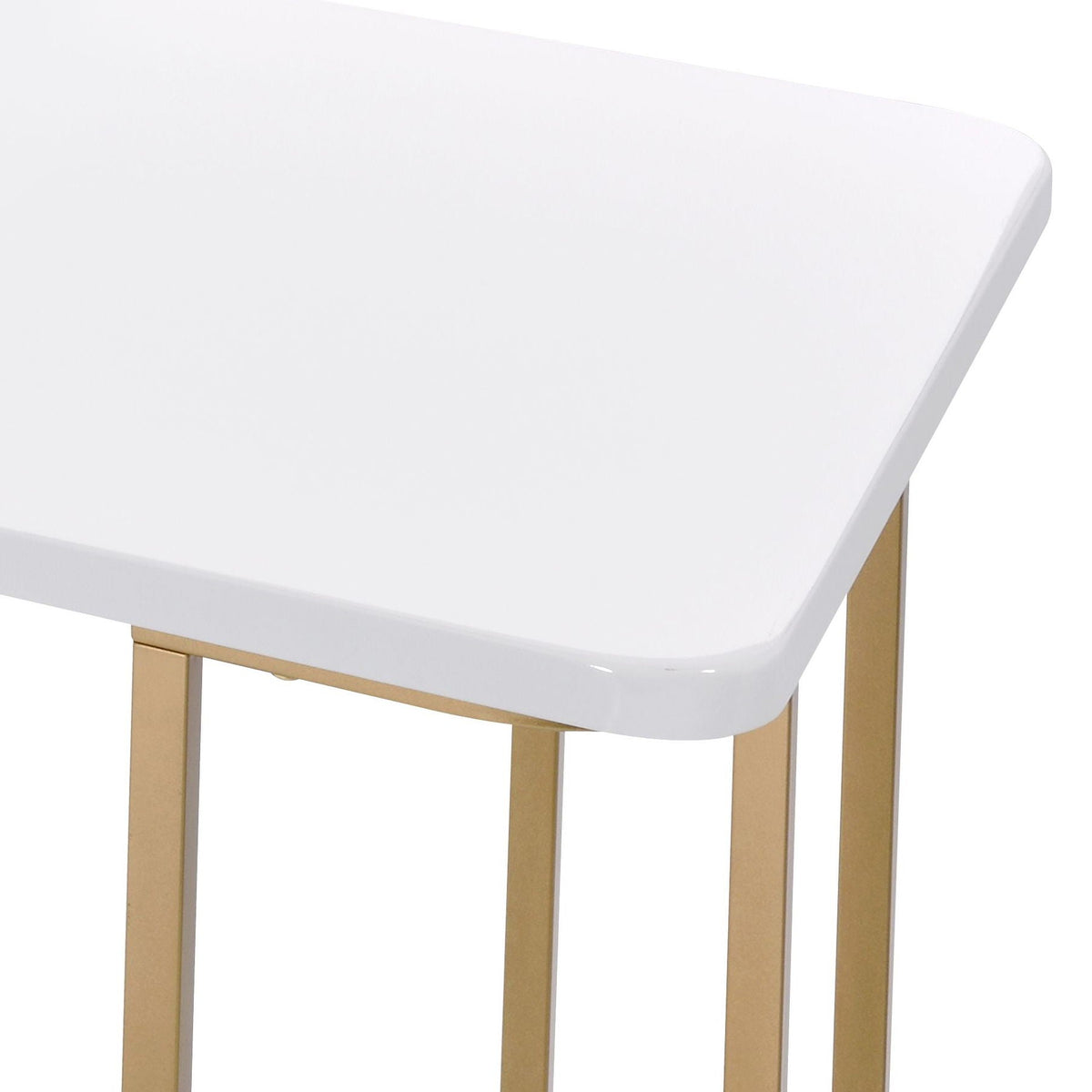 Estie - Writing Desk - White / Gold by Unique Piece Furniture