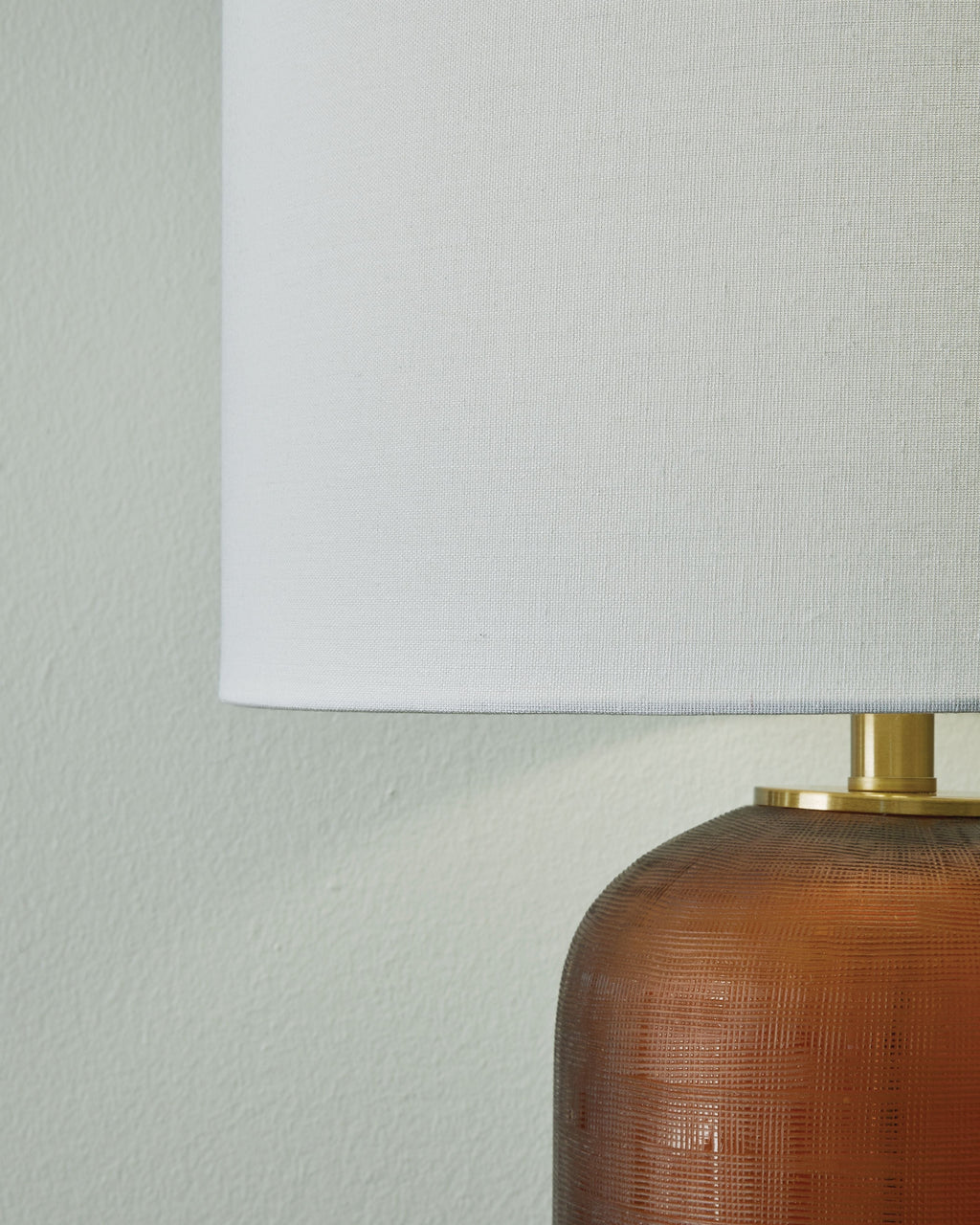 Farberman - Glass Table Lamp - Amber by Unique Piece Furniture