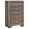 Kauffman 5-drawer Bedroom Chest Washed Taupe by Unique Piece Furniture