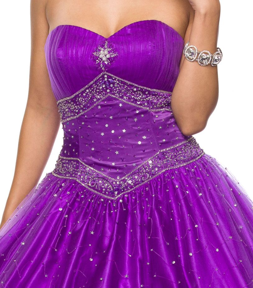 CLEARANCE - Juliet 1093 Princess Ball Gown Sweetheart Bead Lace Up Back by DiscountDressShop