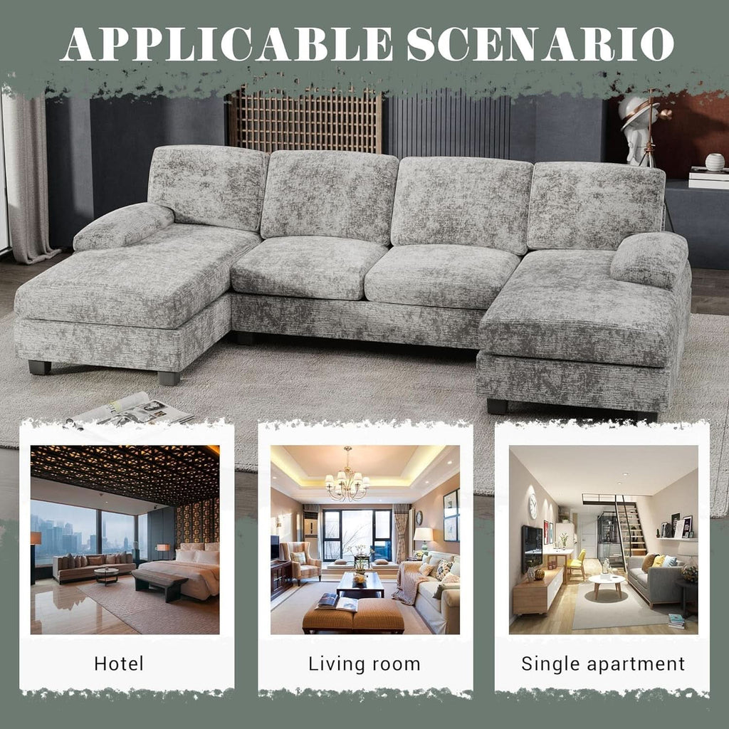 2 Piece Fabric Sectional Sofa With Reversible Chaise by ShipItFurniture